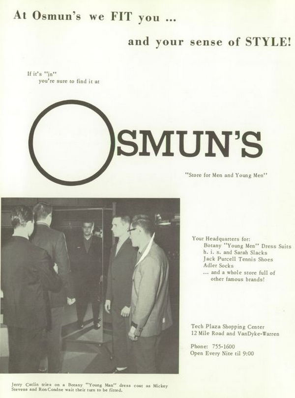 Osmuns Stores - 1963 Yearbook Ad
